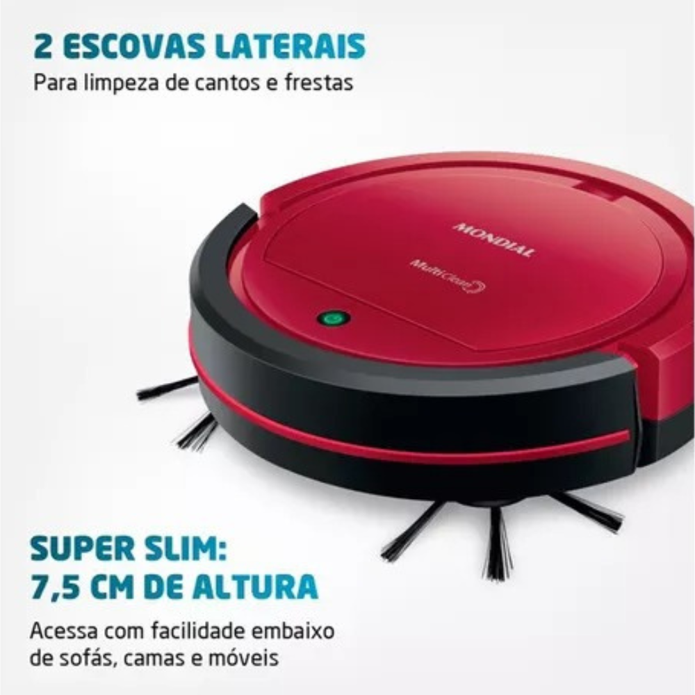 Aspirador De Po Robô Multi Clean Mondial Rb-09 Bivolt 30w Aspirador De Po Robô Multi Clean Mondial Rb-09 Bivolt 30w